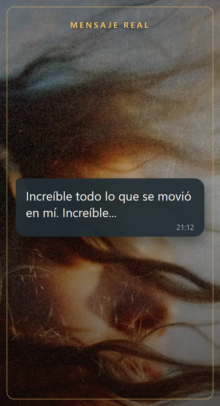 Mensaje real de una persona de mi comunidad
