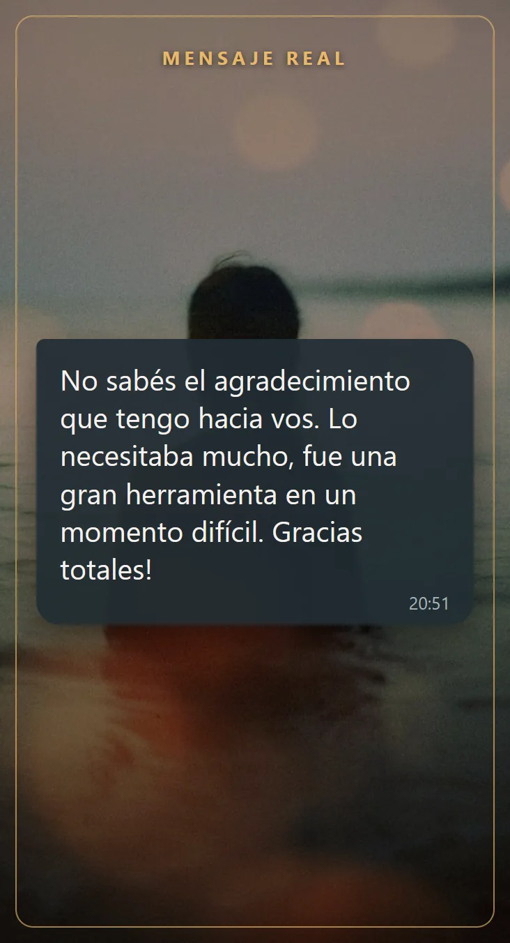 Mensaje real de una persona de mi comunidad