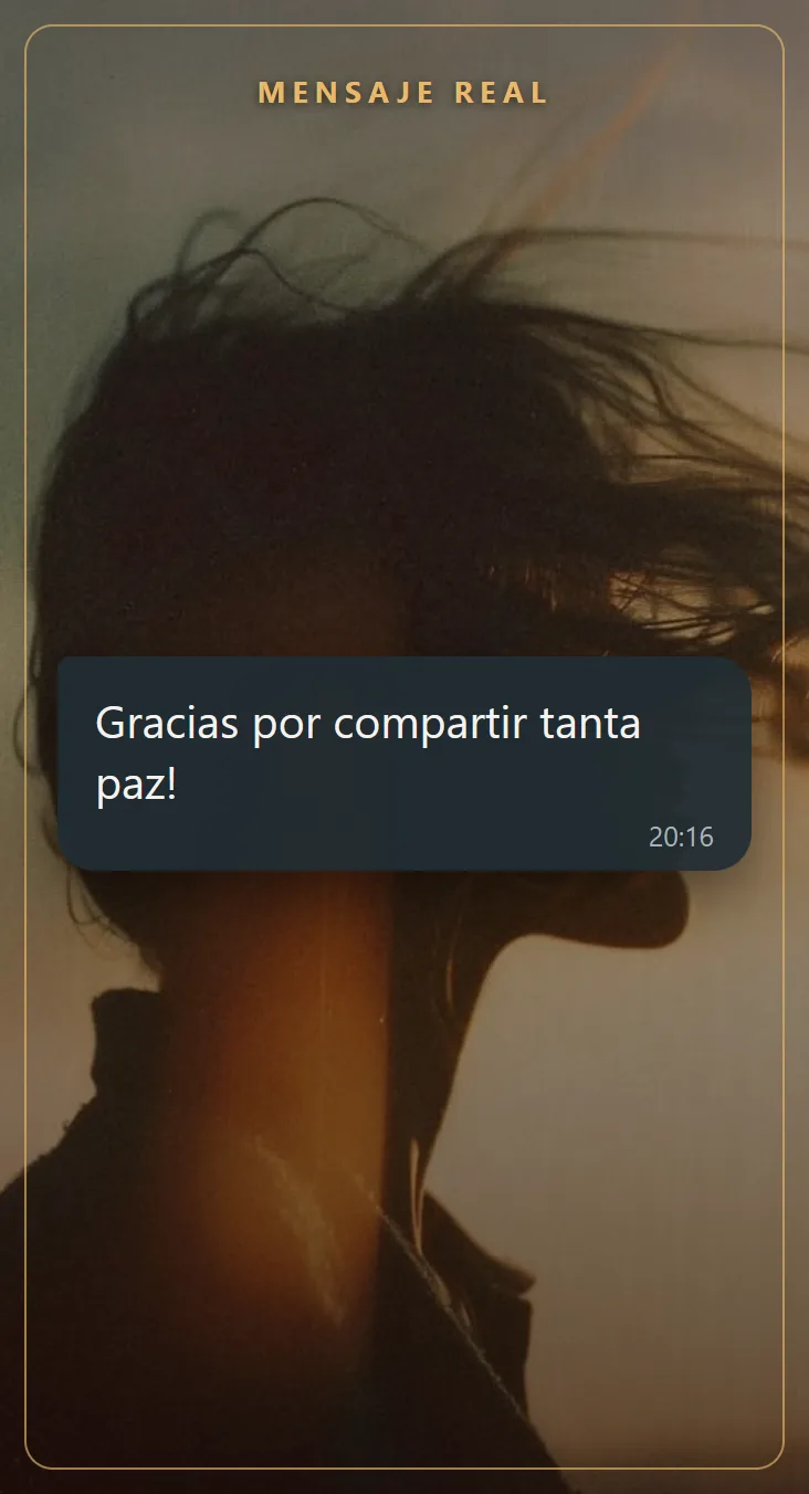 Mensaje real de una persona de mi comunidad