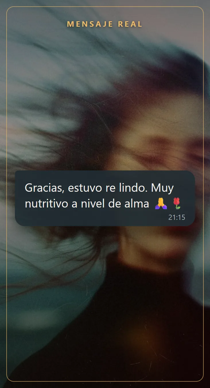Mensaje real de una persona de mi comunidad