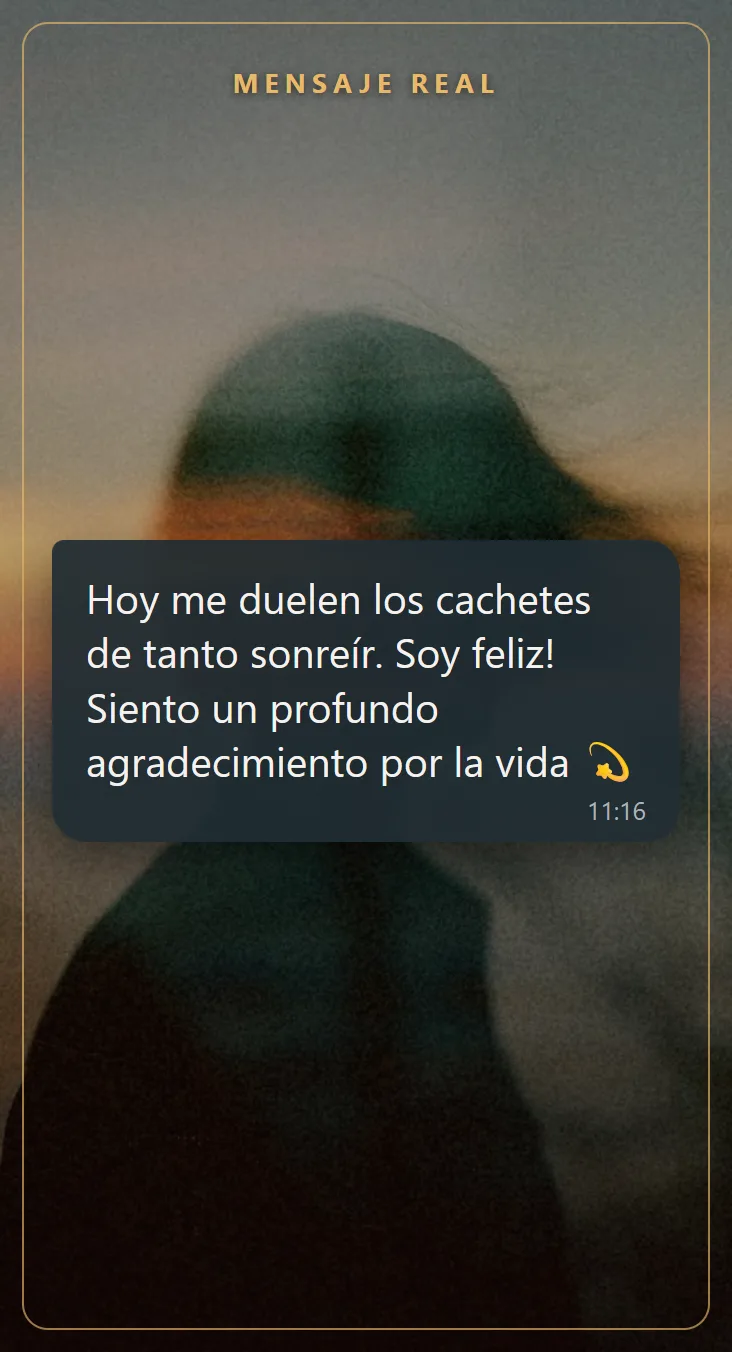 Mensaje real de una persona de mi comunidad